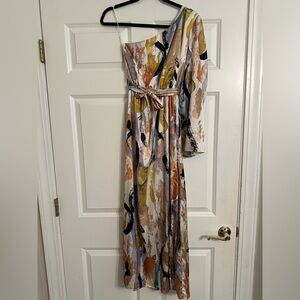 Lush multi color maxi dress size small